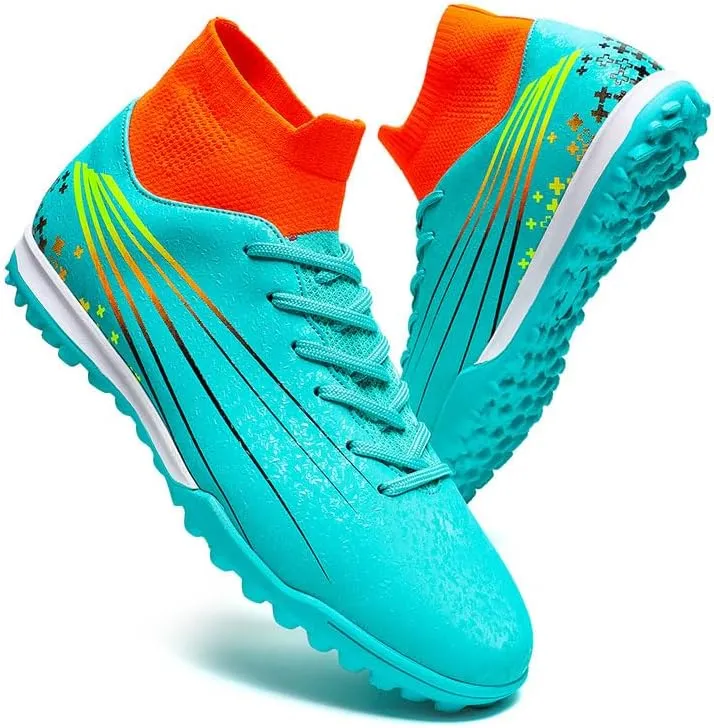 Men's High Top Soccer Shoes Unisex-Adult Lightweight Training Futsal Shoes Professional Comfortable Athletic Sneaker
