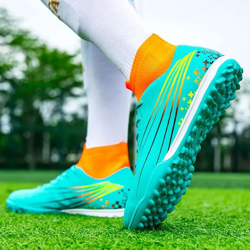 Men's High Top Soccer Shoes Unisex-Adult Lightweight Training Futsal Shoes Professional Comfortable Athletic Sneaker