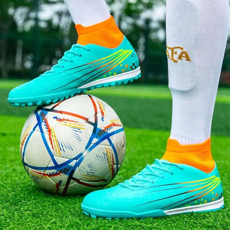 Men's High Top Soccer Shoes Unisex-Adult Lightweight Training Futsal Shoes Professional Comfortable Athletic Sneaker