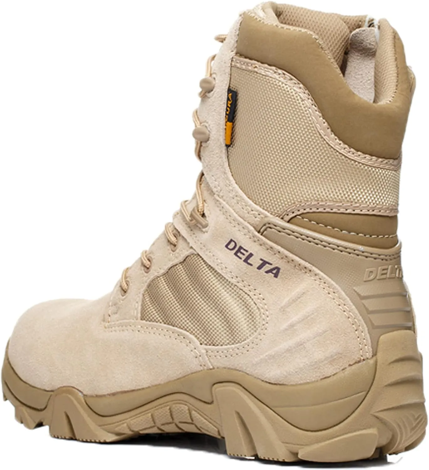 Men's Hiking Boots High Top Waterproof Walking Outdoor Lightweight Shoes Backpacking Trekking Trails Sand-EU42/US8.5