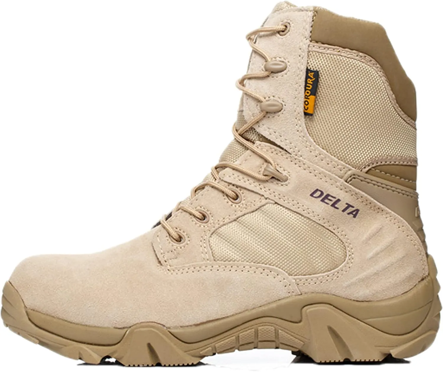Men's Hiking Boots High Top Waterproof Walking Outdoor Lightweight Shoes Backpacking Trekking Trails Sand-EU42/US8.5