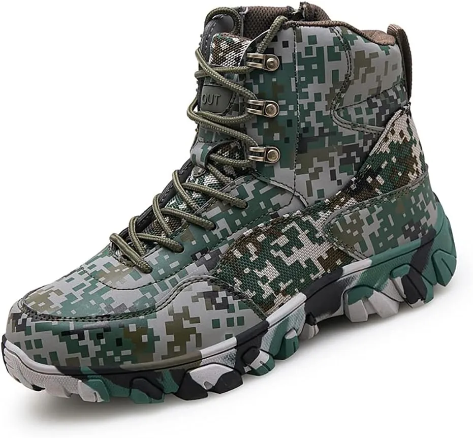 Men's Hiking Boots Outdoor Fashion Athletic Shoes Traveling Camping Training Waterproof High-Top Camouflage Boots