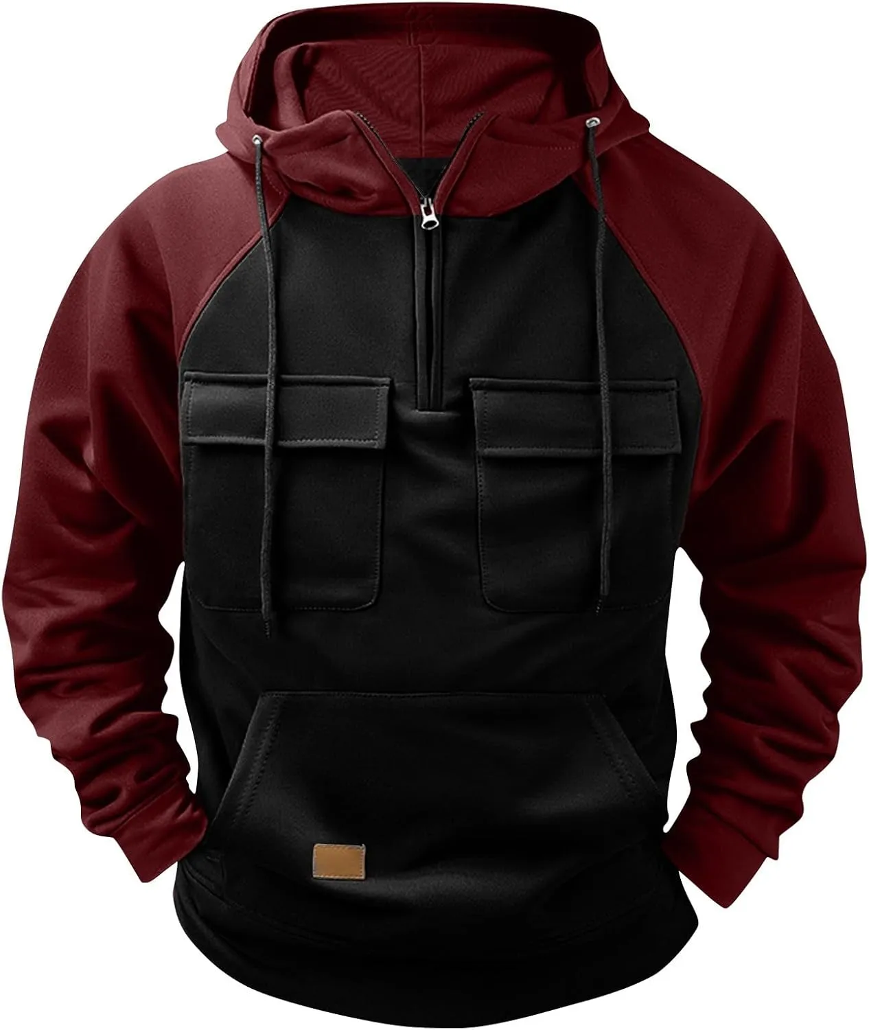 Men's Hoodies with Quarter Zip Pullover, Stylish and Comfortable Zipper Hoodie for Outdoor Activities