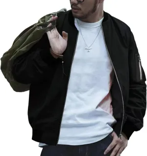 Men's Lightweight Jackets Full Zip Casual Windbreaker Athletic Vintage Spring Fall Trucker Jacket