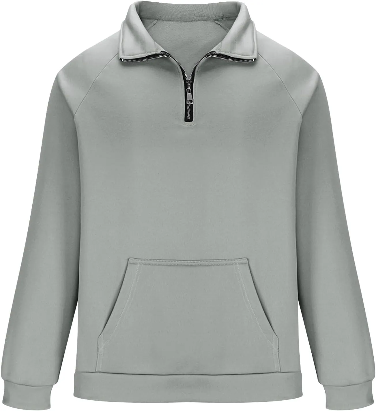 Men's Quarter Zip Pullover Fleece Lined Mock Neck Sweatshirts Oversized Golf Pullovers Warm Winter Outerwear