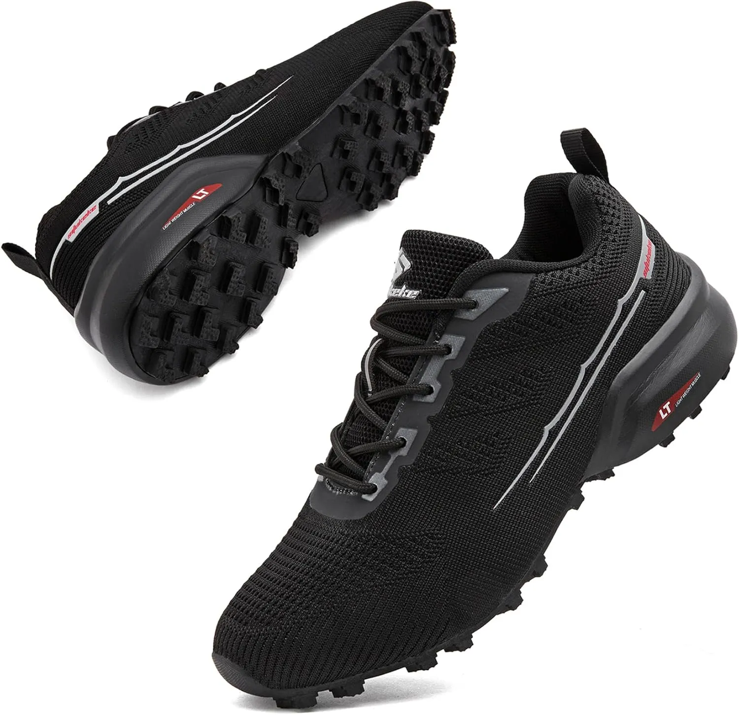 Men's Trail Running Shoes Lightweight Breathable Walking Hiking Sneakers Outdoor Athletic Tennis Cross Training Shoes