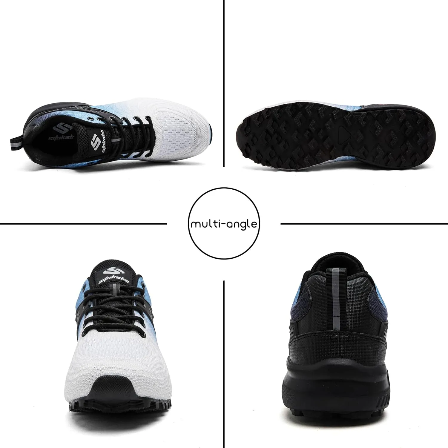 Men's Trail Running Shoes Lightweight Breathable Walking Hiking Sneakers Outdoor Athletic Tennis Cross Training Shoes