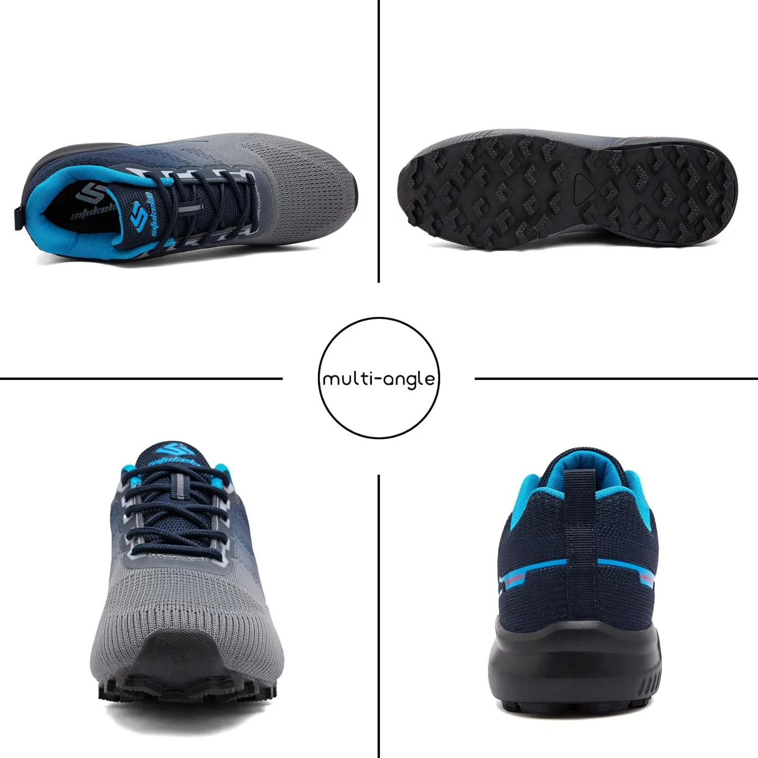 Men's Trail Running Shoes Lightweight Breathable Walking Hiking Sneakers Outdoor Athletic Tennis Cross Training Shoes