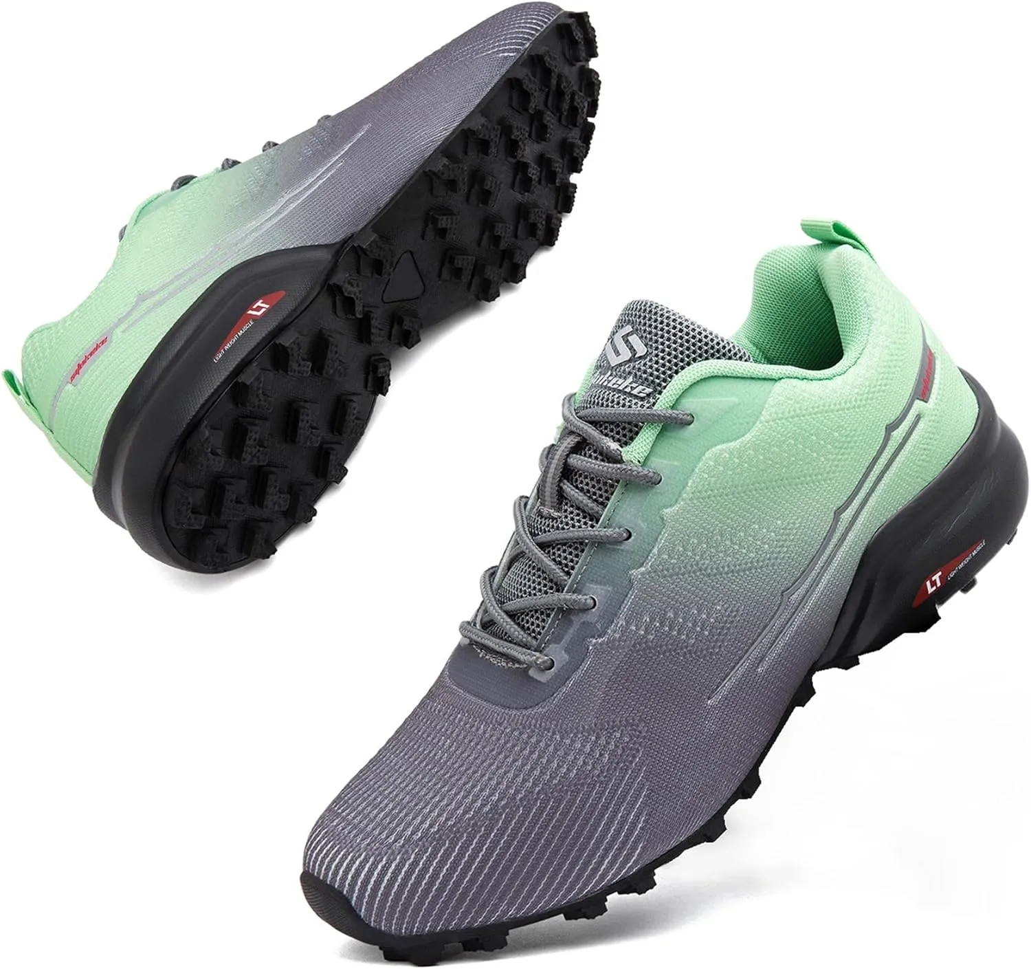 Men's Trail Running Shoes Lightweight Breathable Walking Hiking Sneakers Outdoor Athletic Tennis Cross Training Shoes