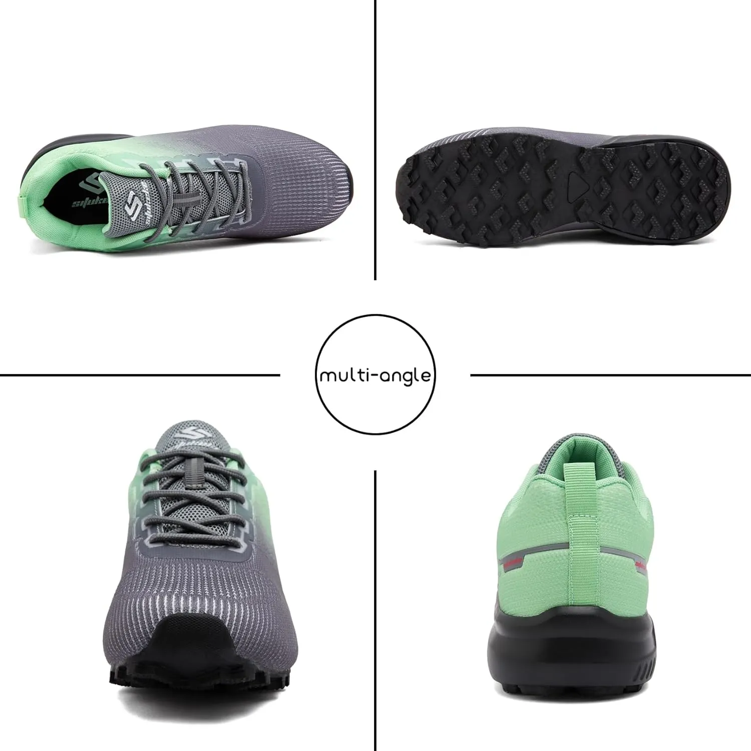 Men's Trail Running Shoes Lightweight Breathable Walking Hiking Sneakers Outdoor Athletic Tennis Cross Training Shoes