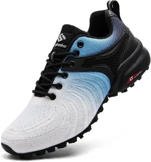 Men's Trail Running Shoes Lightweight Breathable Walking Hiking Sneakers Outdoor Athletic Tennis Cross Training Shoes