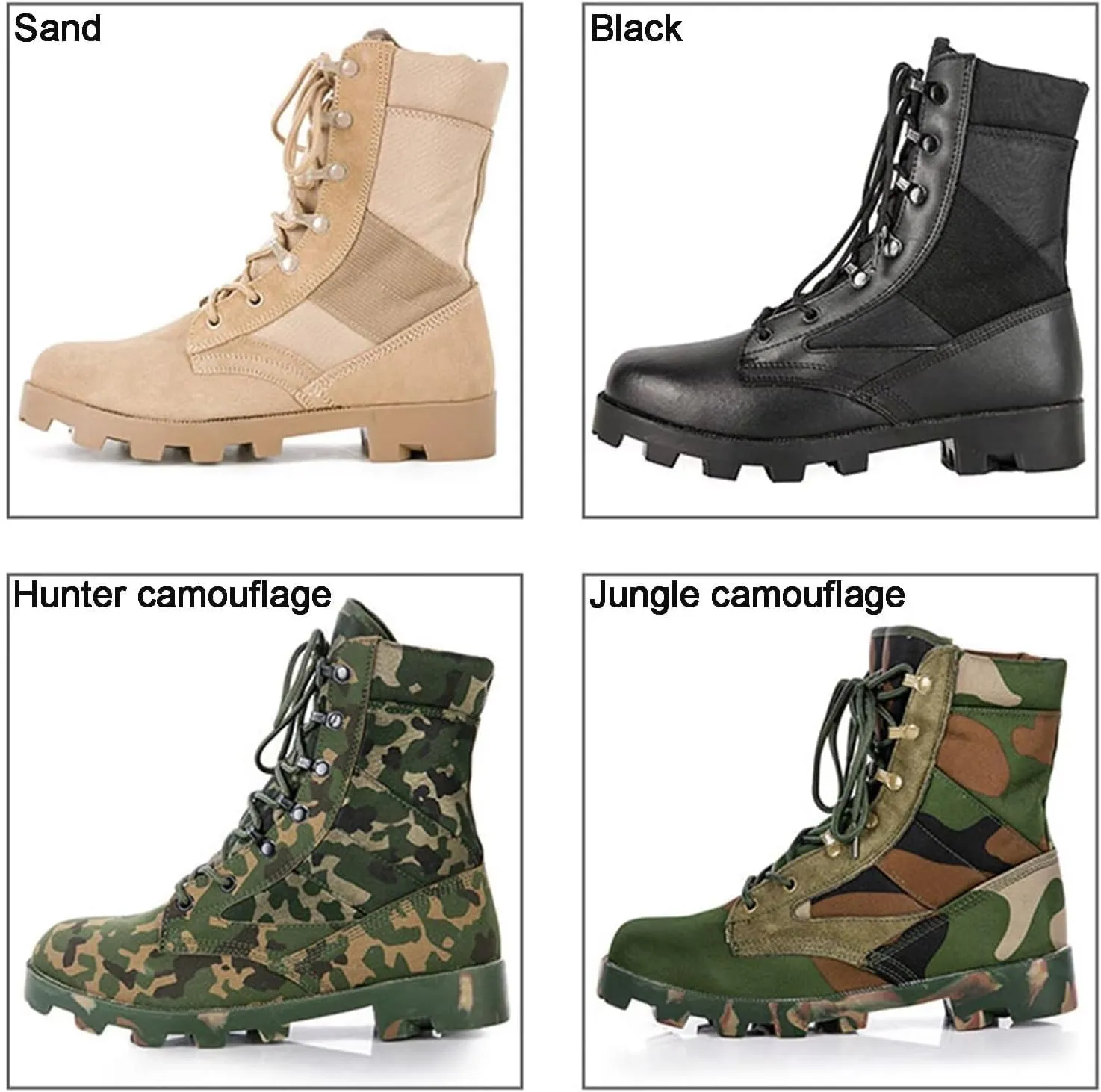 Men's Waterproof Work Military Tactical Boots Lightweight Comfortable Leather Outdoor Hiking Motorcycle Combat Boots