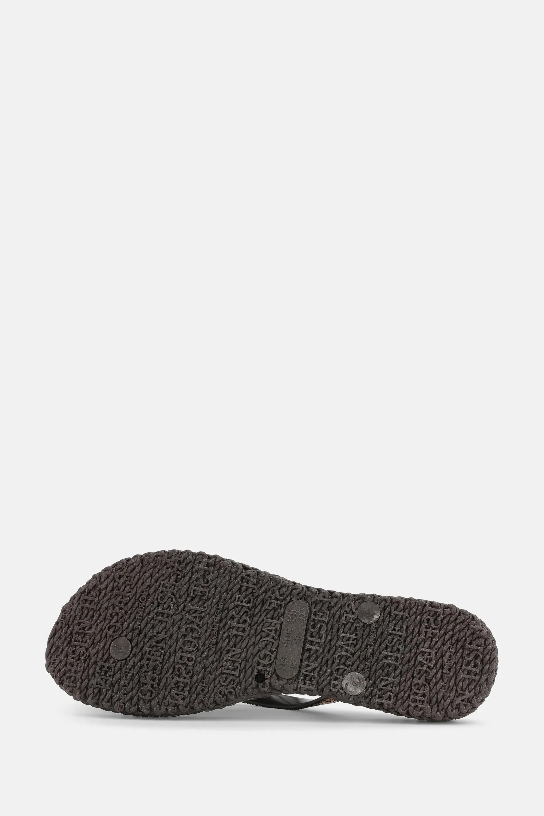 Metallic Snake Print Flip Flop - Prune