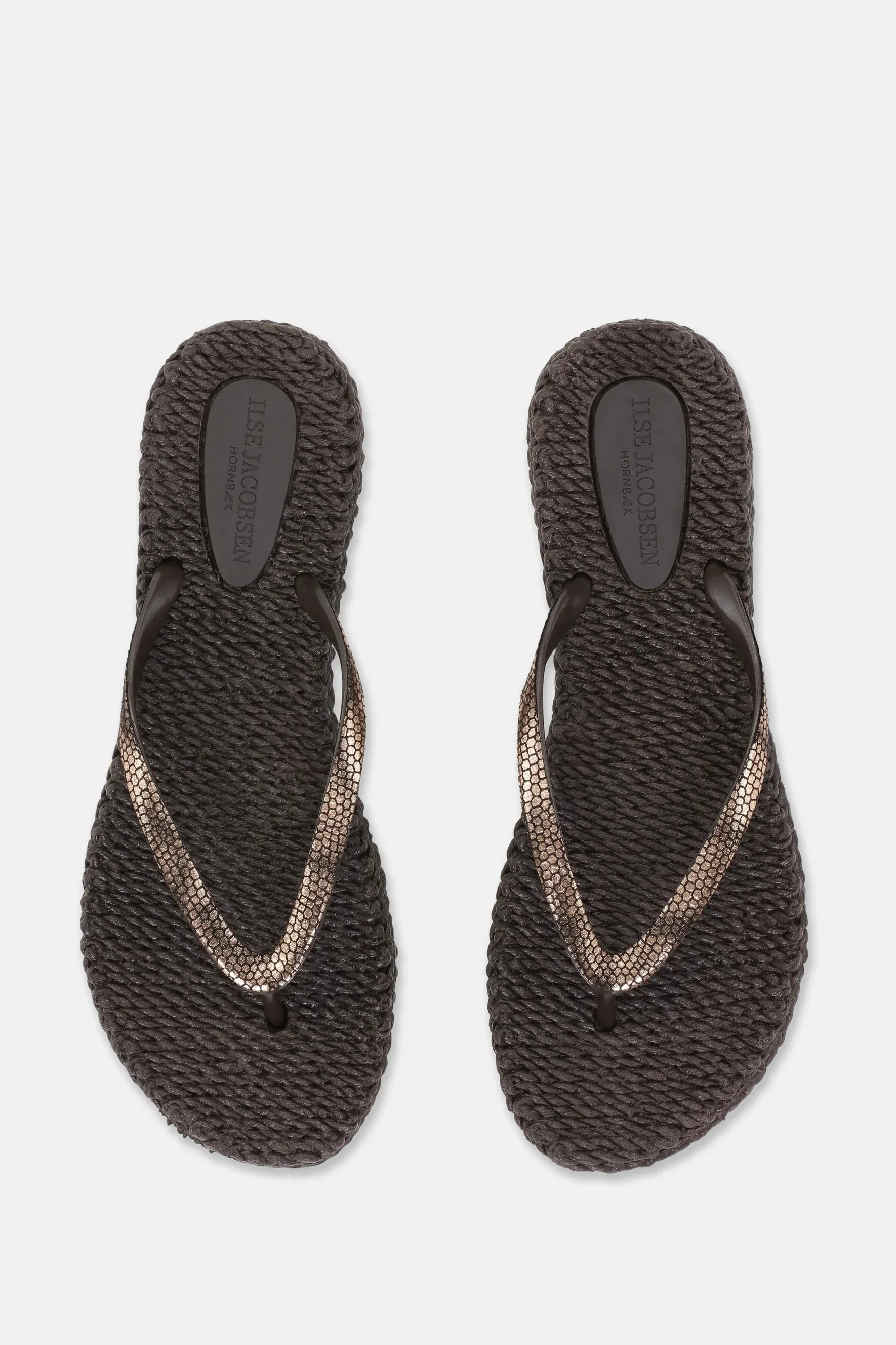 Metallic Snake Print Flip Flop - Prune