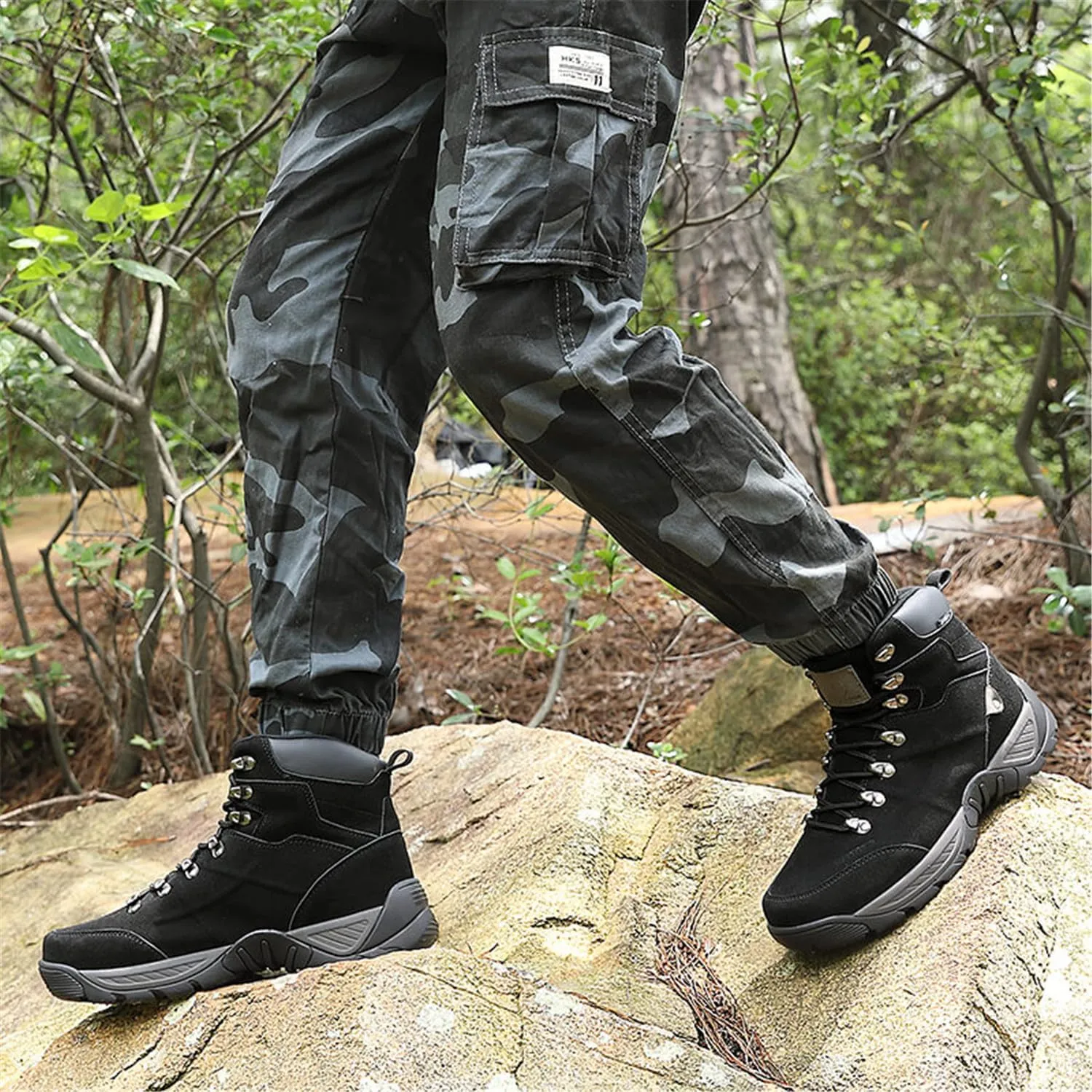Mid Waterproof Hiking Boots Outdoor Backpacking Trekking Lightweight Walking Shoes For Men