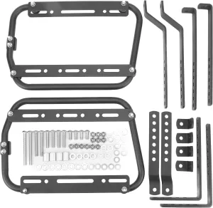 Motorcycle Side Support Racks, Aluminium Alloy Saddlebag Bar Rack for Additional Storage and Support