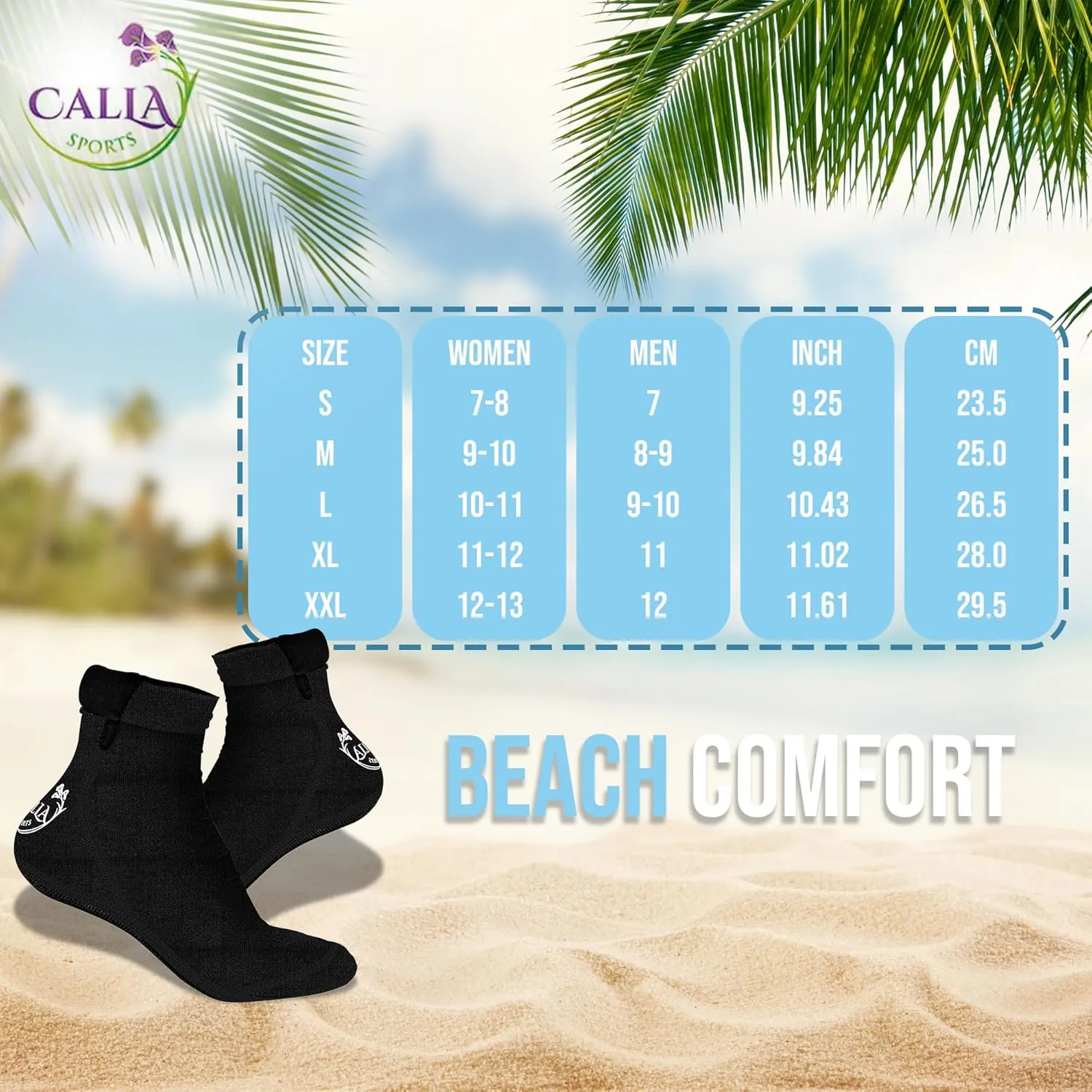 Neoprene Beach Socks - Water and Sand Socks for Men and Women