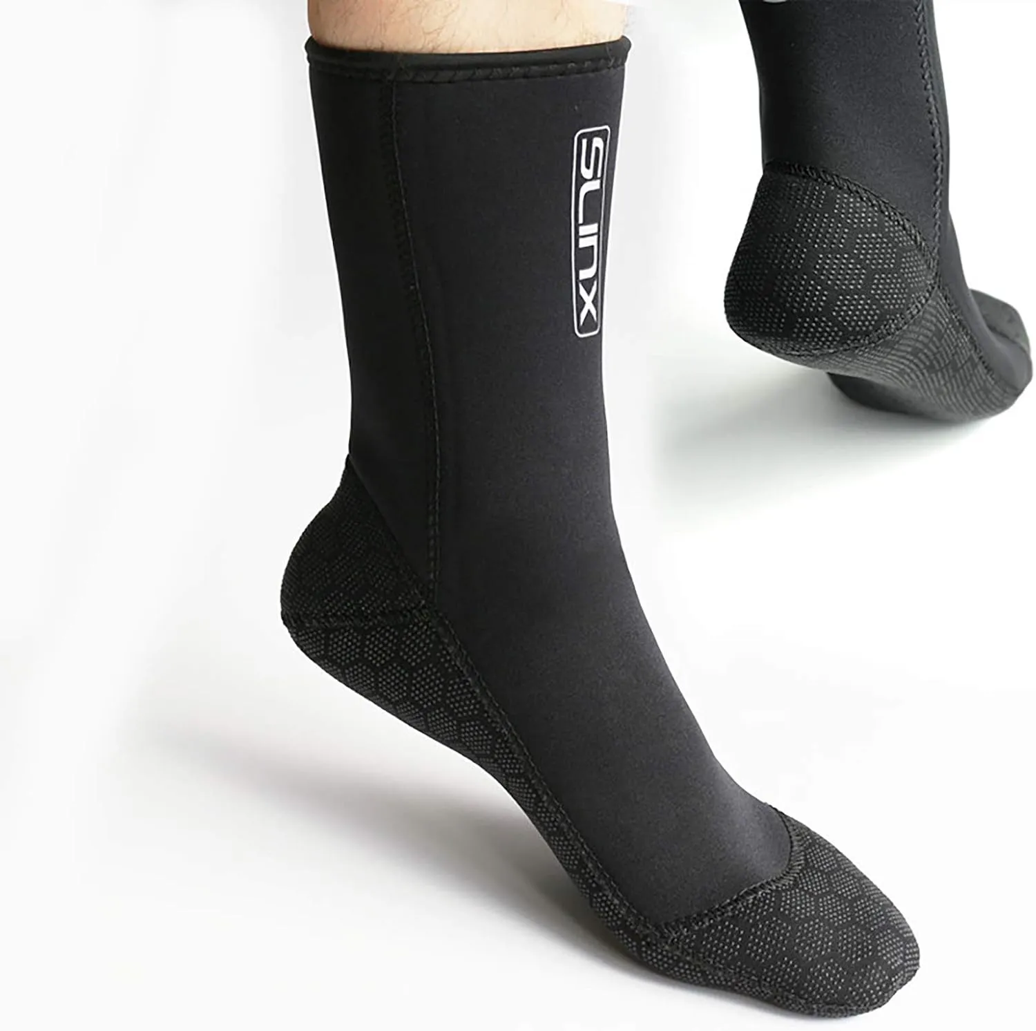 Neoprene Water Socks 3mm, Sand Swim Socks for Men/Women, Diving Boots with Non-Slip Sole