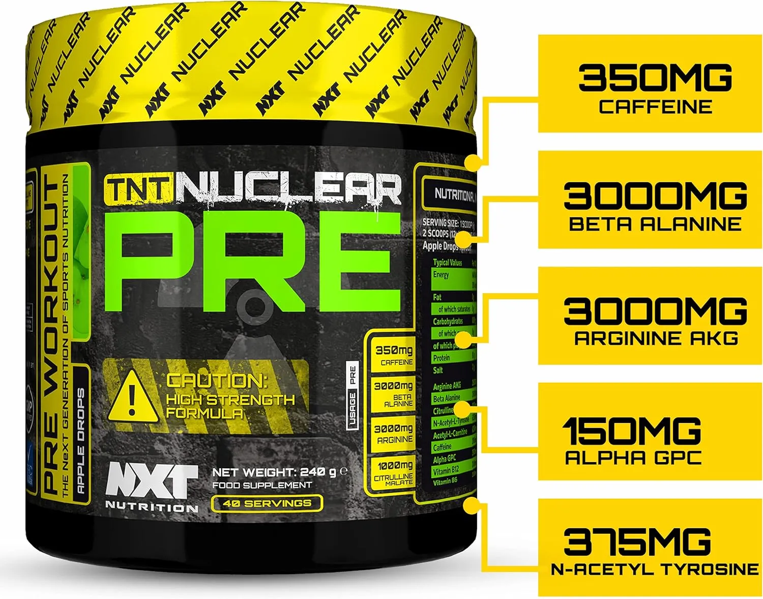 NXT Nutrition TNT Nuclear PRE-workout 40 servings