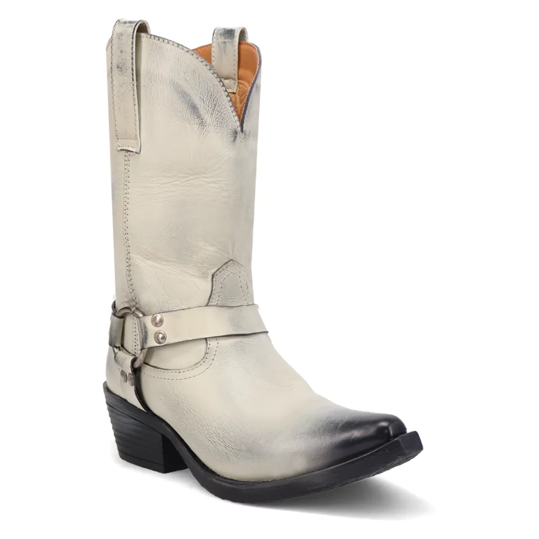 Online Exclusive | Dingo | Ride A Way Leather Boot in White **PREORDER