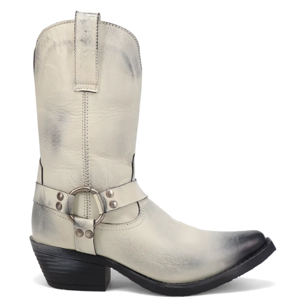 Online Exclusive | Dingo | Ride A Way Leather Boot in White **PREORDER