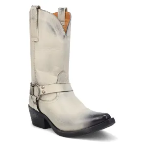Online Exclusive | Dingo | Ride A Way Leather Boot in White **PREORDER