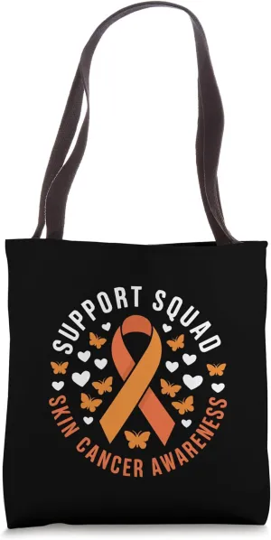 Orange Awareness Support Squad Skin Cancer Tote Bag