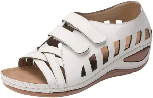 Orthopedic Sandals for Women 2025 Wedge Sandal Ankle Strap Open Toe Platform Shoes Cut Out Summer Casual Wedges
