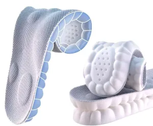 Orthopedic Shoe Insoles  Soft Latex 4D Massage Inserts for Arch Support, Running, Walking  Unisex