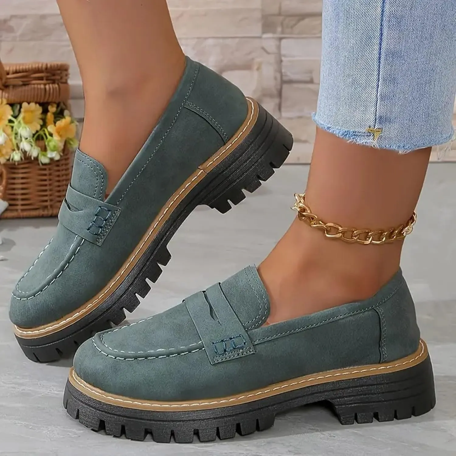 Orthoture-Orthopedic Platform Loafers Wide Toe Lightweight Casual Comfort Shoes Womens Loafers Comfortable Shoes