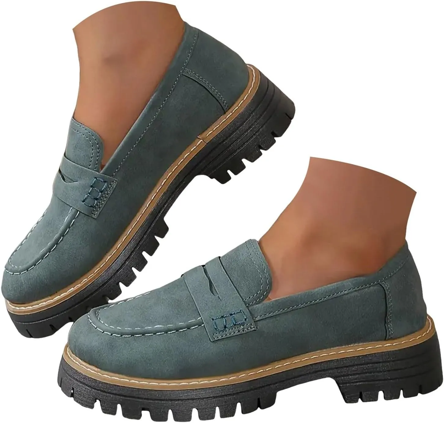 Orthoture-Orthopedic Platform Loafers Wide Toe Lightweight Casual Comfort Shoes Womens Loafers Comfortable Shoes