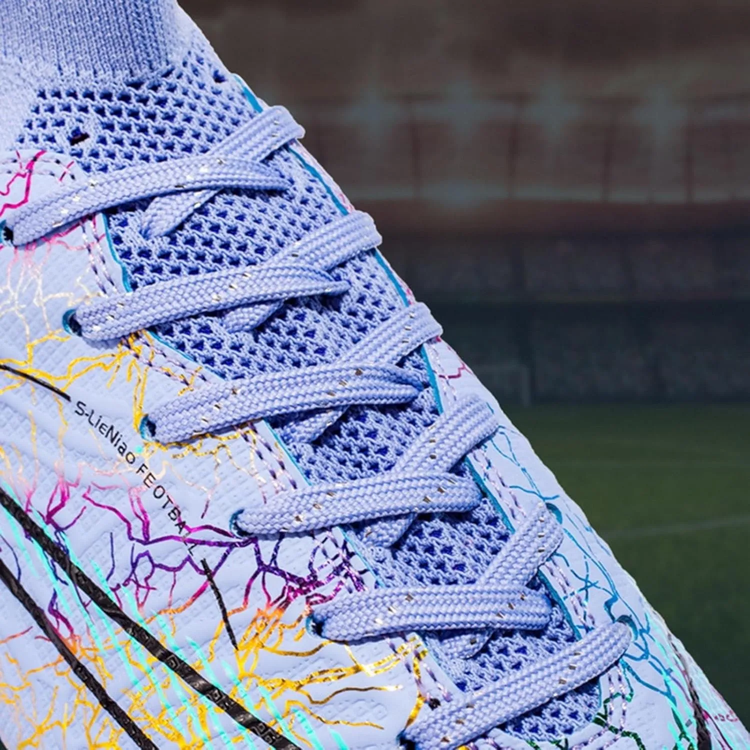 Outdoor Turf Training Football Cleats Unisex-Adult, Soccer Cleats Lightweight Breathable, High Top Ground Lace Up Training Sneakers