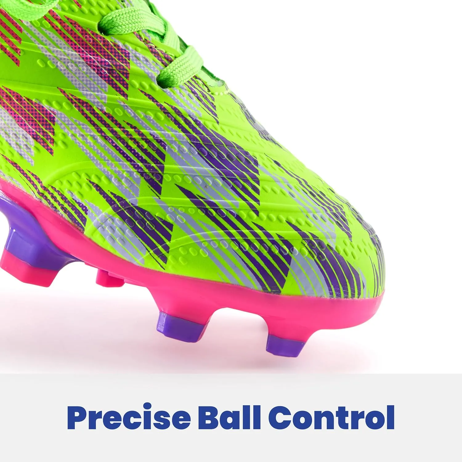 PATPAT Kids Soccer Cleats ?C High Top Outdoor Firm Ground and Turf Football Training Shoes for Little Big Boys and Girls, Sizes 10-6