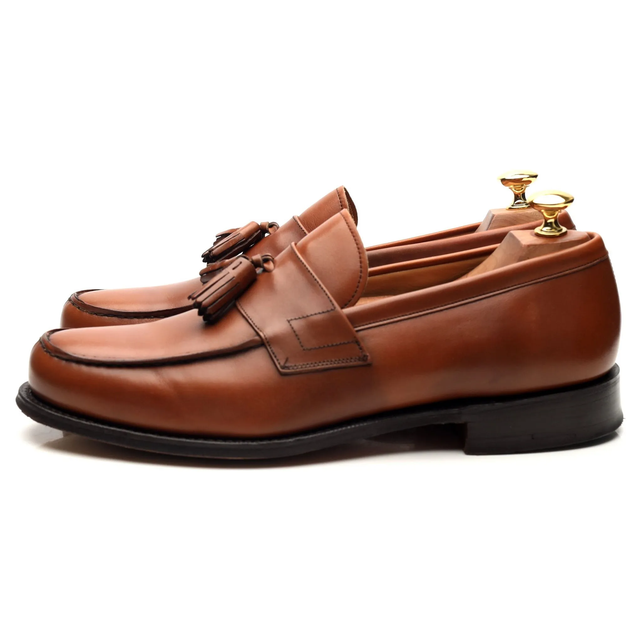 'Radley' Tan Brown Leather Tassel Loafers UK 9.5 F