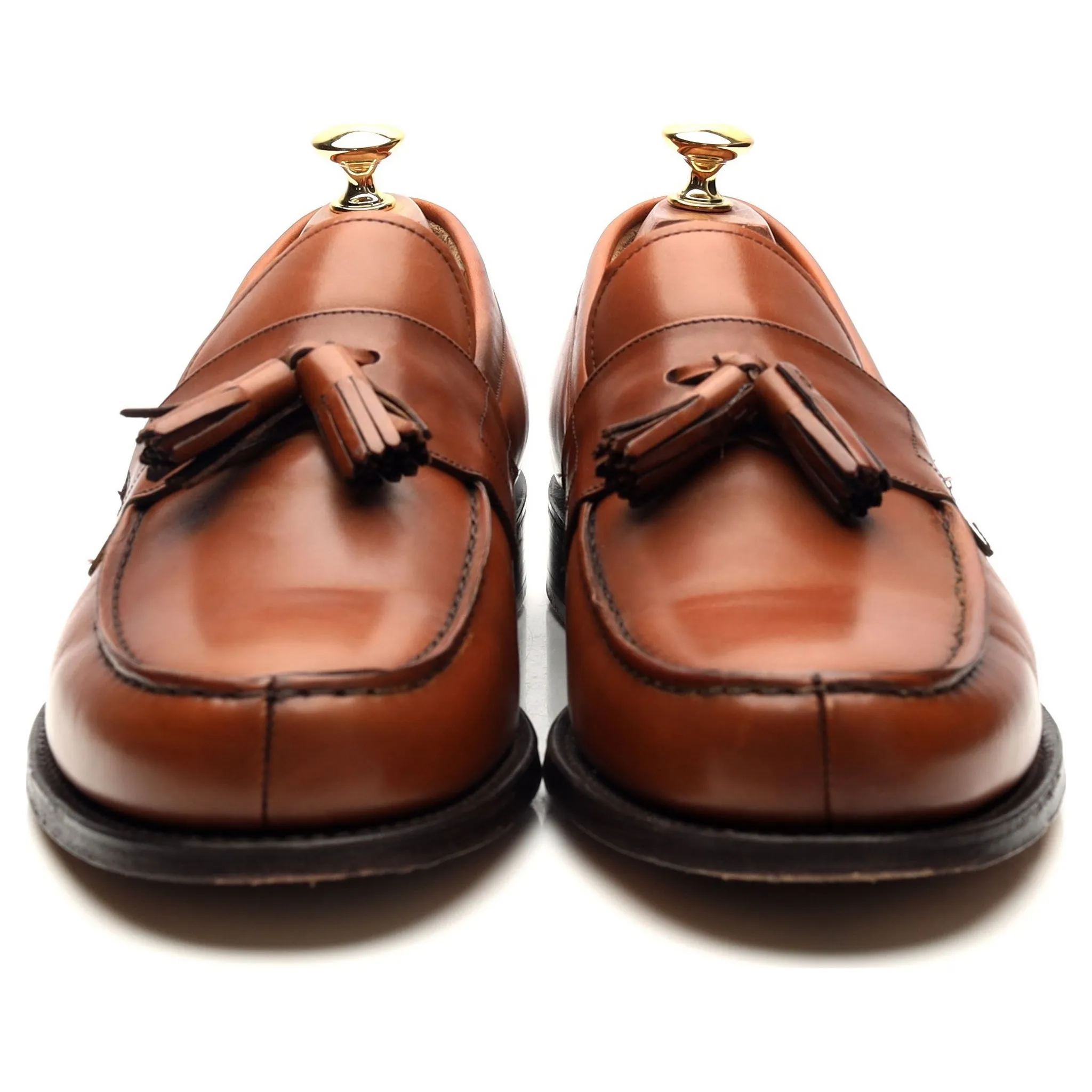 'Radley' Tan Brown Leather Tassel Loafers UK 9.5 F