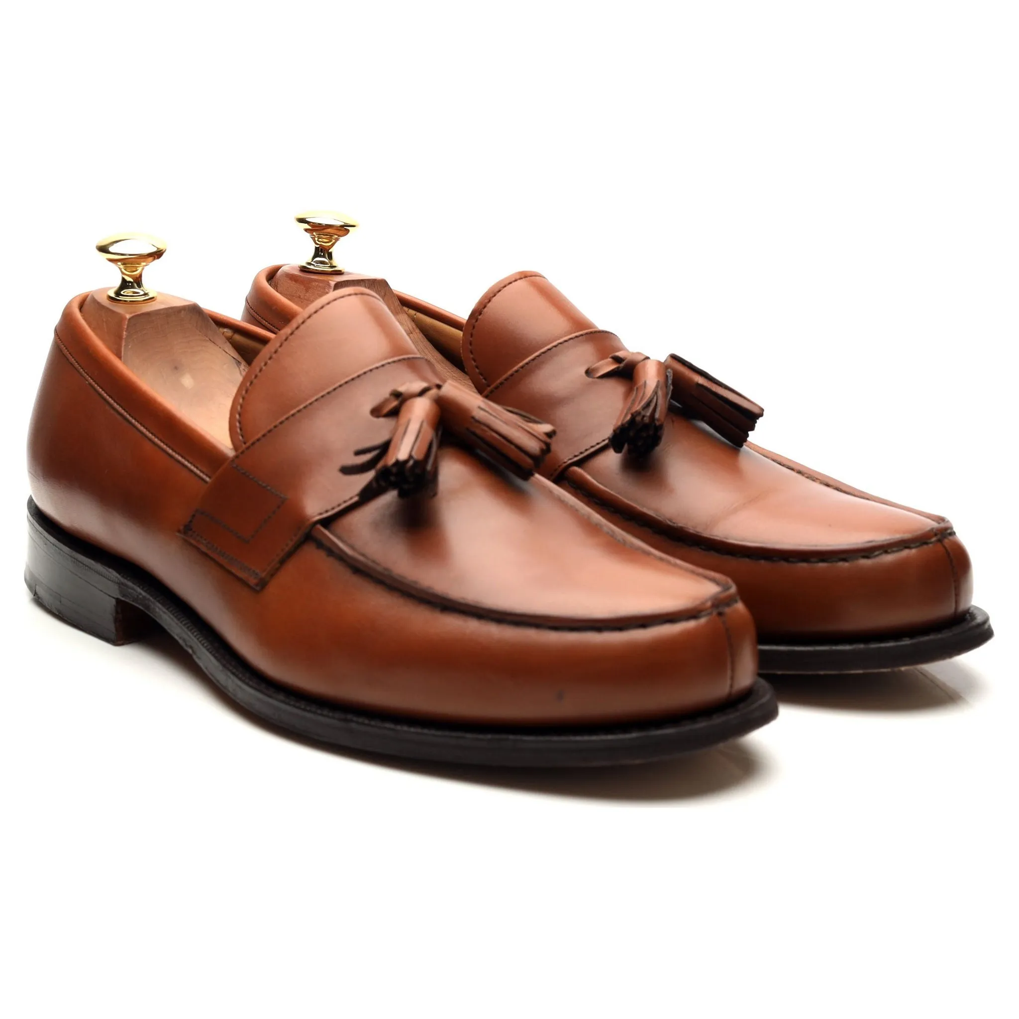 'Radley' Tan Brown Leather Tassel Loafers UK 9.5 F