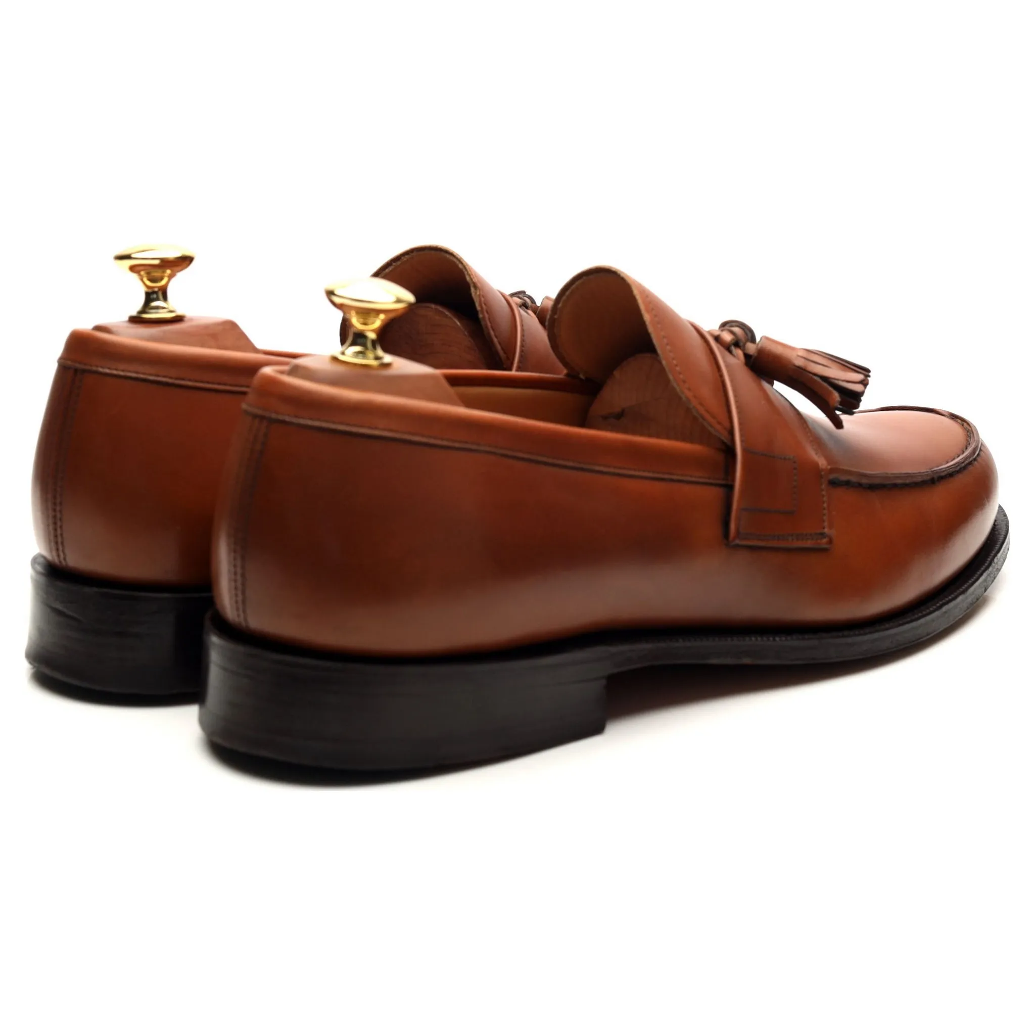 'Radley' Tan Brown Leather Tassel Loafers UK 9.5 F