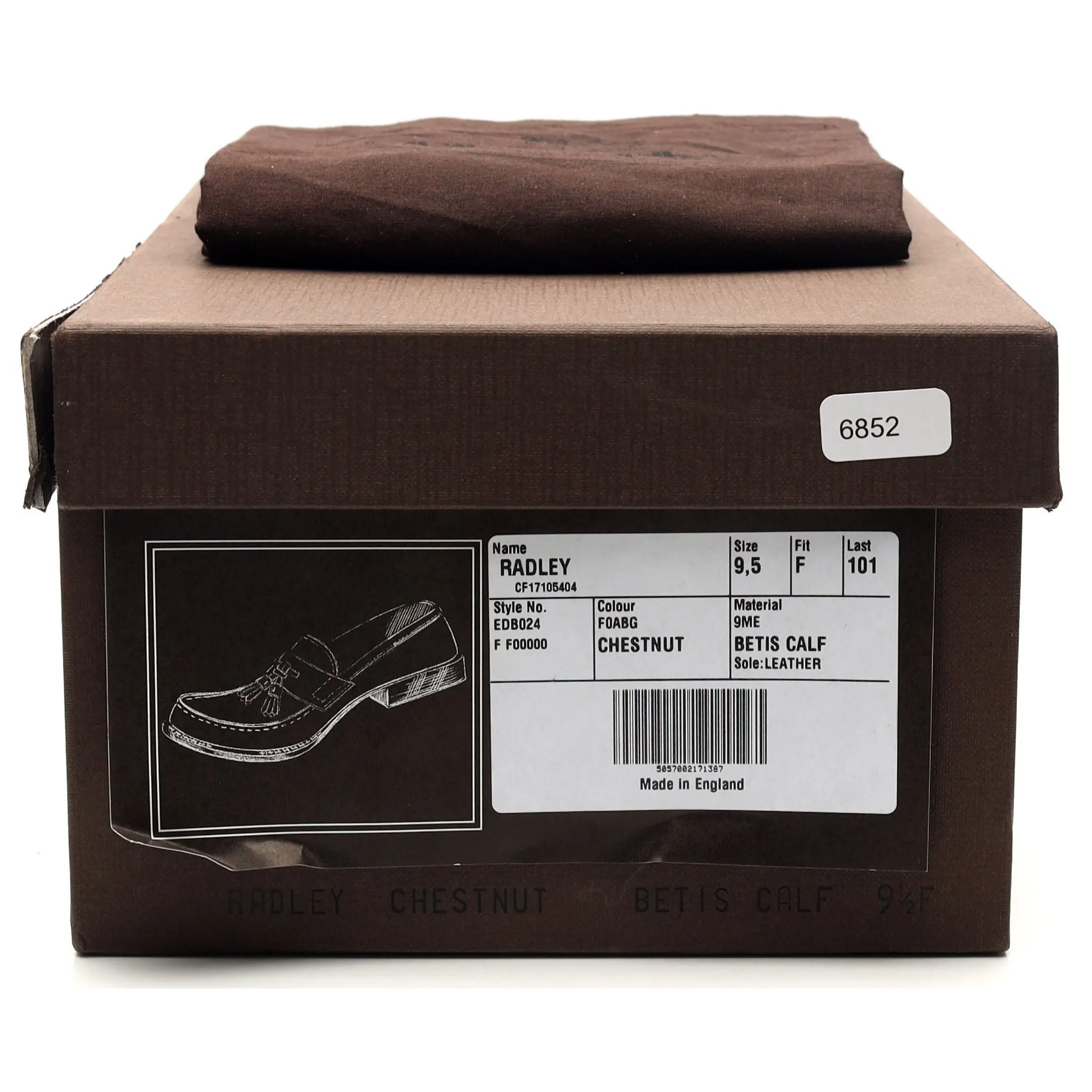 'Radley' Tan Brown Leather Tassel Loafers UK 9.5 F
