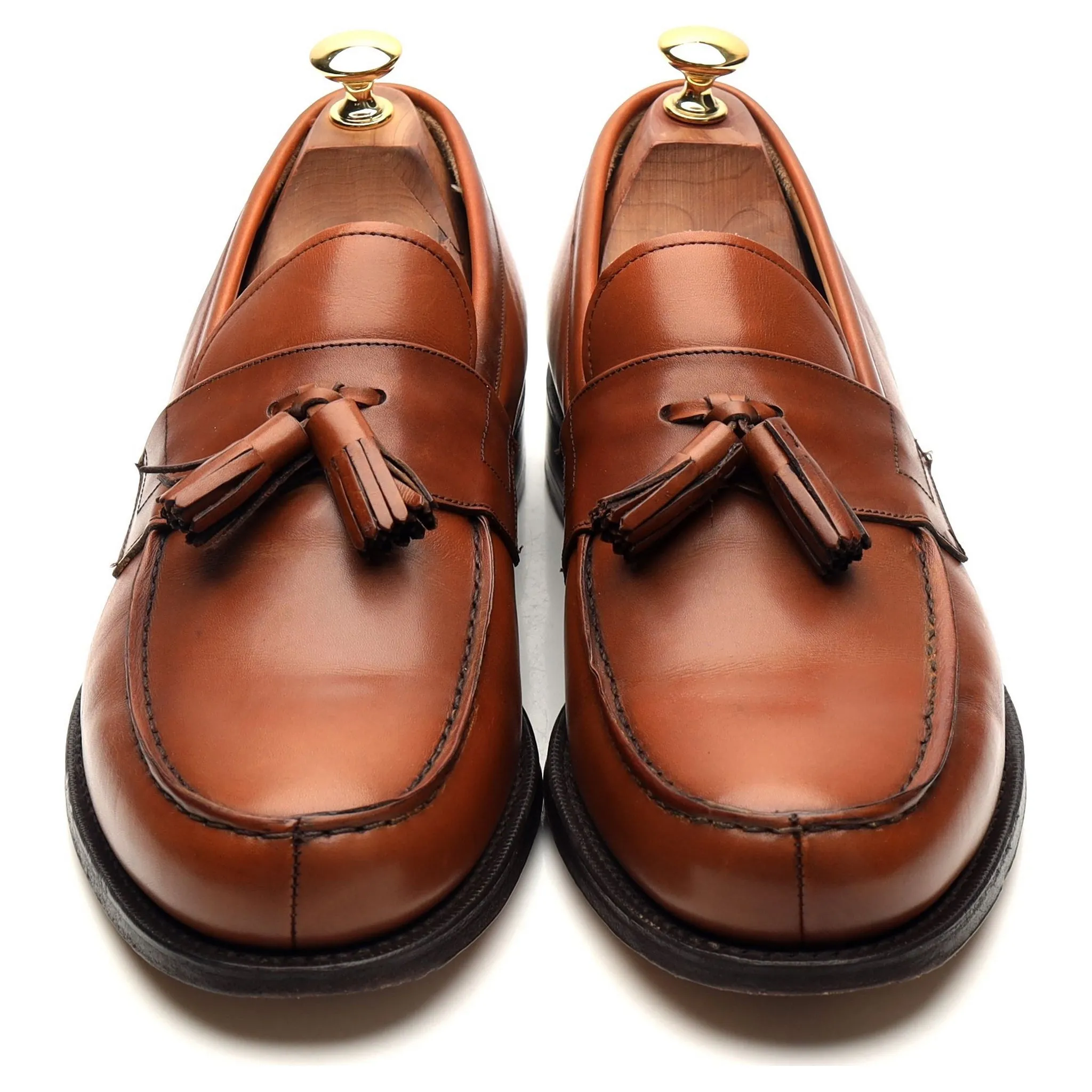 'Radley' Tan Brown Leather Tassel Loafers UK 9.5 F