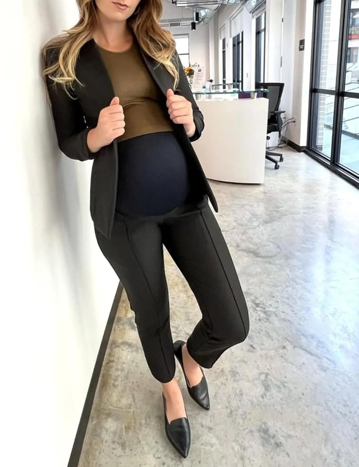 Rheane Pregnancy Belly Support Band Maternity Belly Band Belly Support for Pregnancy Pregnancy Bands for Support (Black Grey 2)