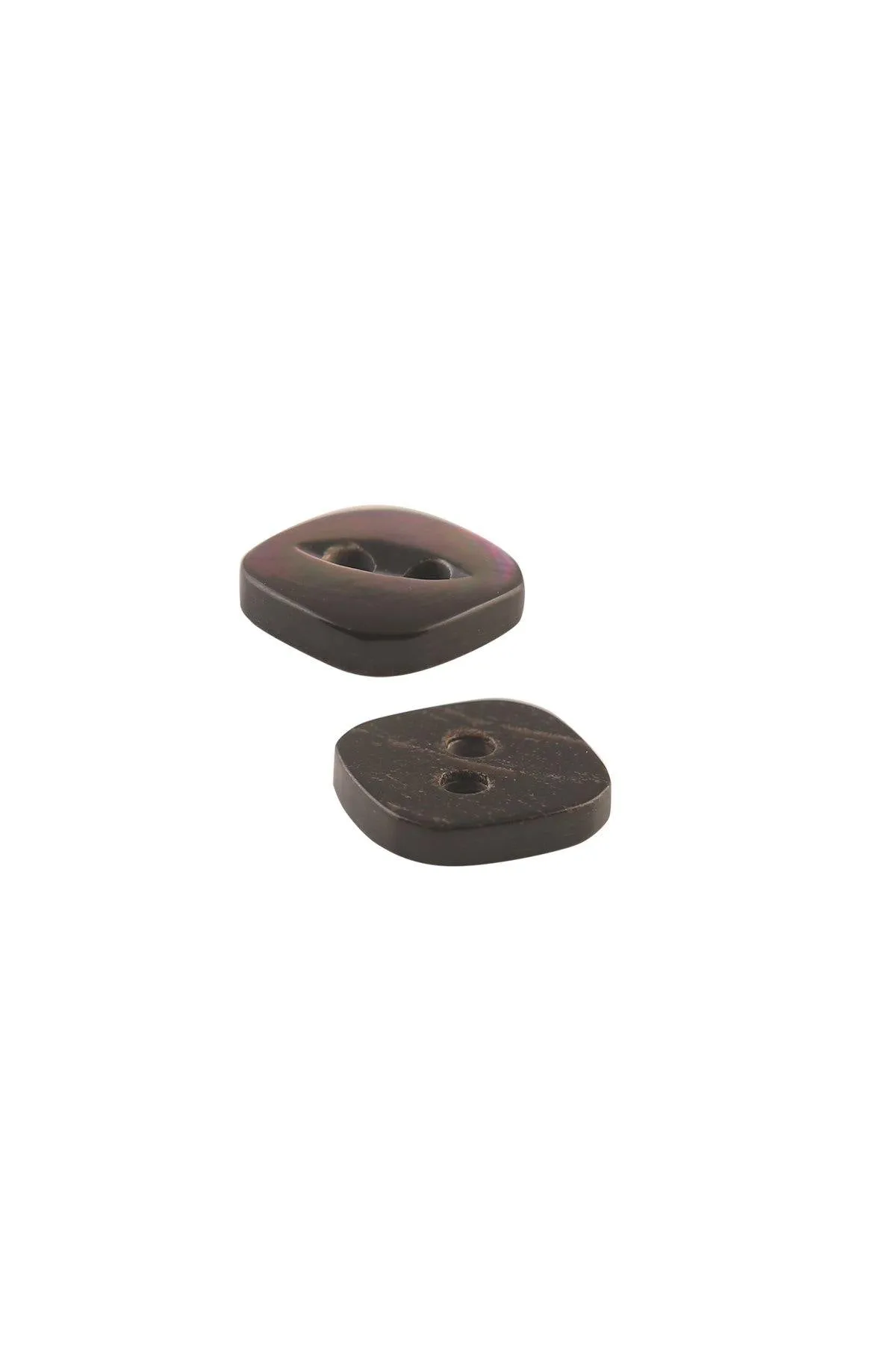 Rhombus Shape 2-Hole Dark Grey Shirt Button