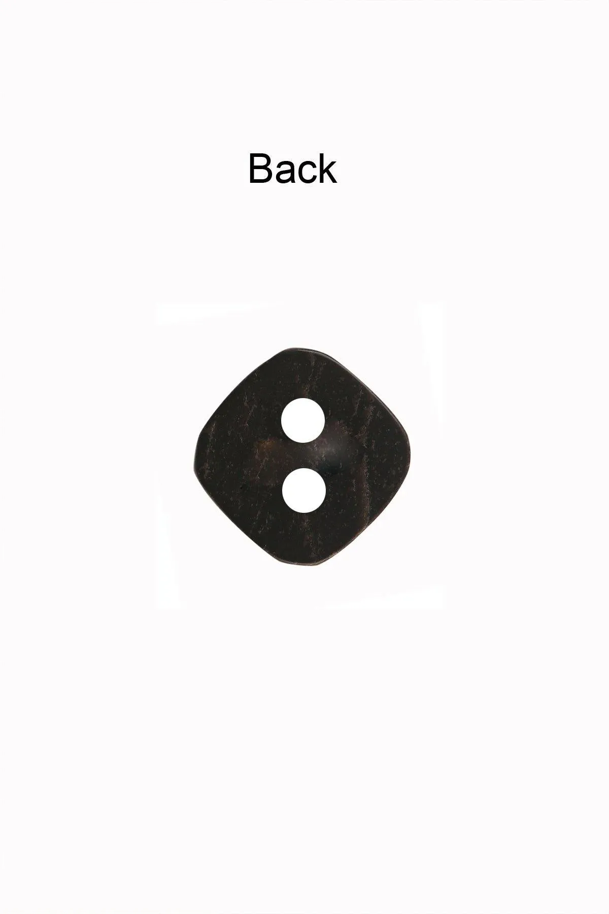 Rhombus Shape 2-Hole Dark Grey Shirt Button