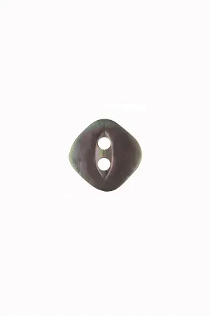 Rhombus Shape 2-Hole Dark Grey Shirt Button