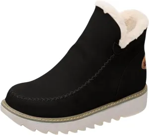 SBGMoSJ Winter Boots for Women Fashionable Women's Wide Width Waterproof Slip on Ankle Boots for Swollen Feet Winter Work Boots for Women Wide Width Women Boots Winter Ankle Botas Nieve Largas