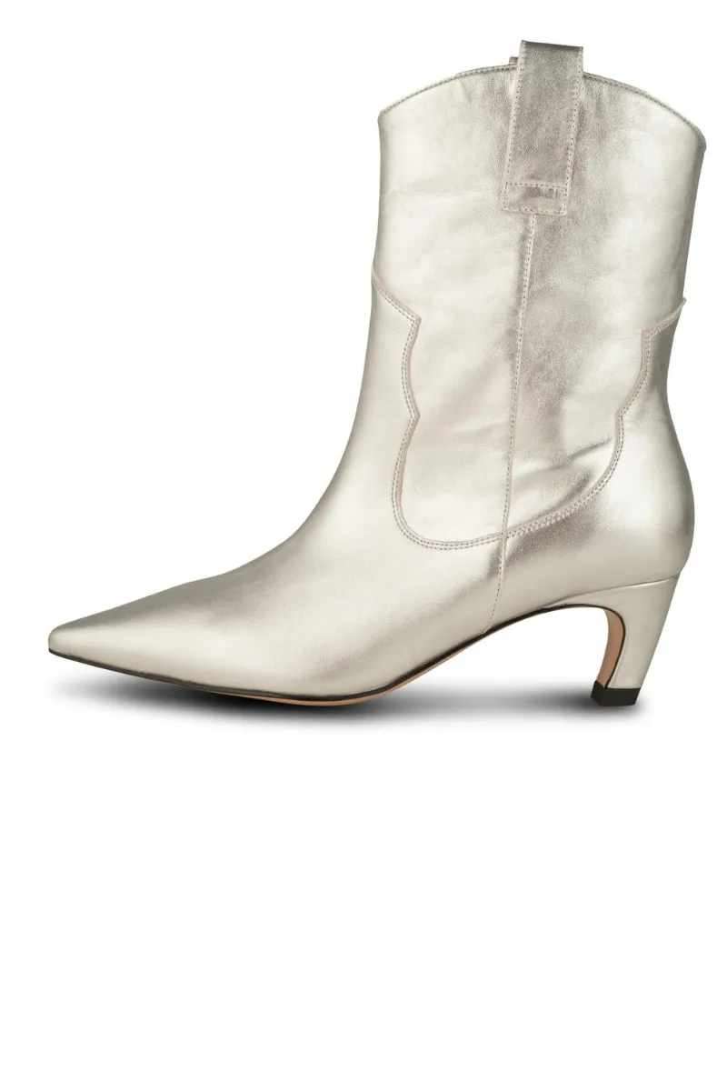Shoe The Bear Dicte Western Boot - Silver Metallic