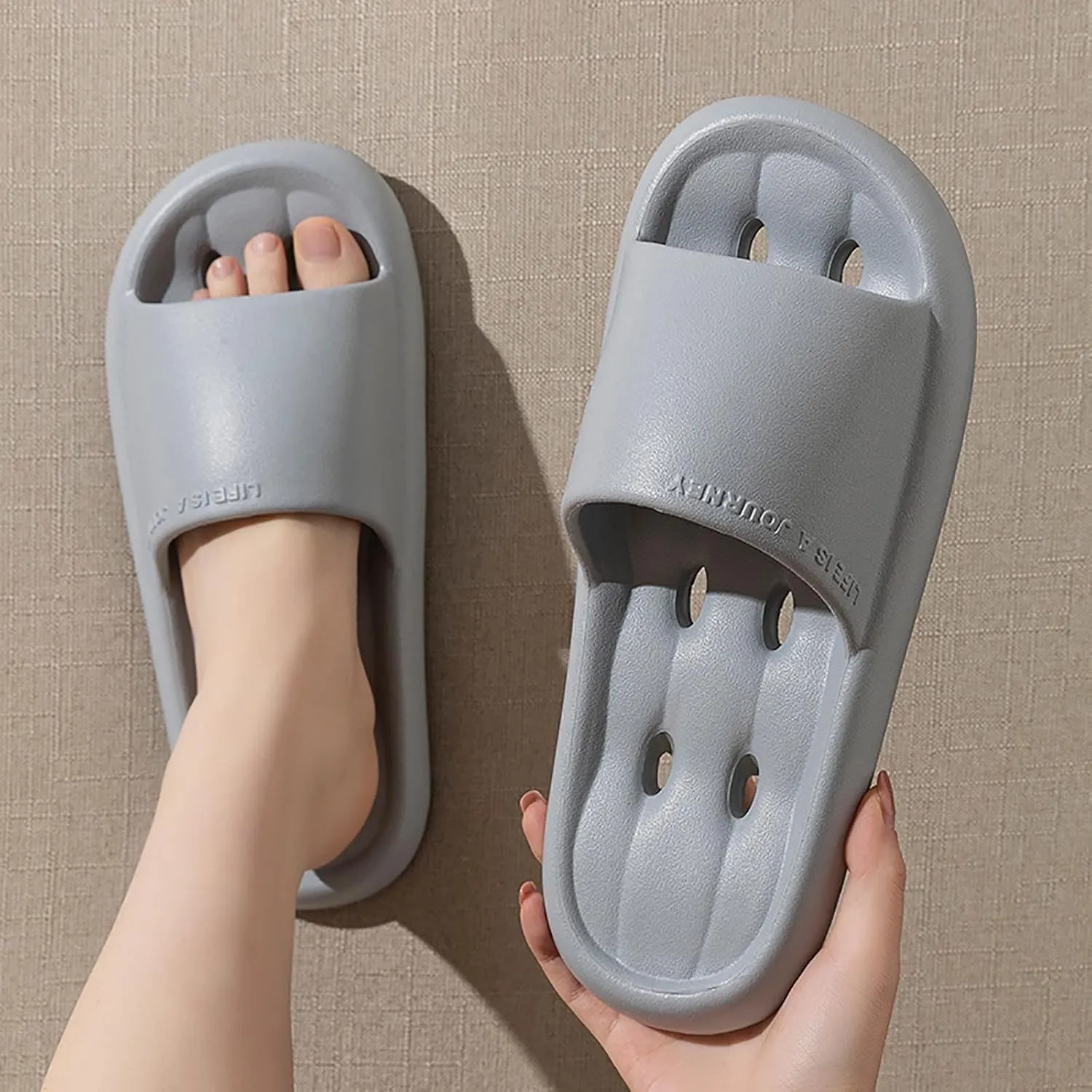 Shower Shoes for Women and Men Massage Pool Slides Soft Cushioned Slip Slides Slippers and for Women