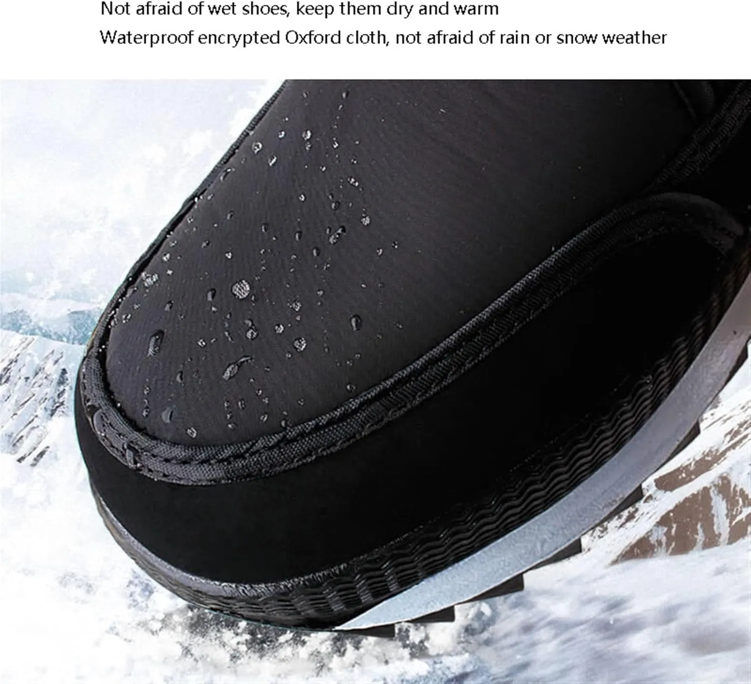 Snow Boots Mens, Men's Camouflage Fur Lined Warm Waterproof Tall Snow Boots, Cold Weather Anti Slip Comfortable Ankle Boots, for Hiking, Climbing, Camping, Running
