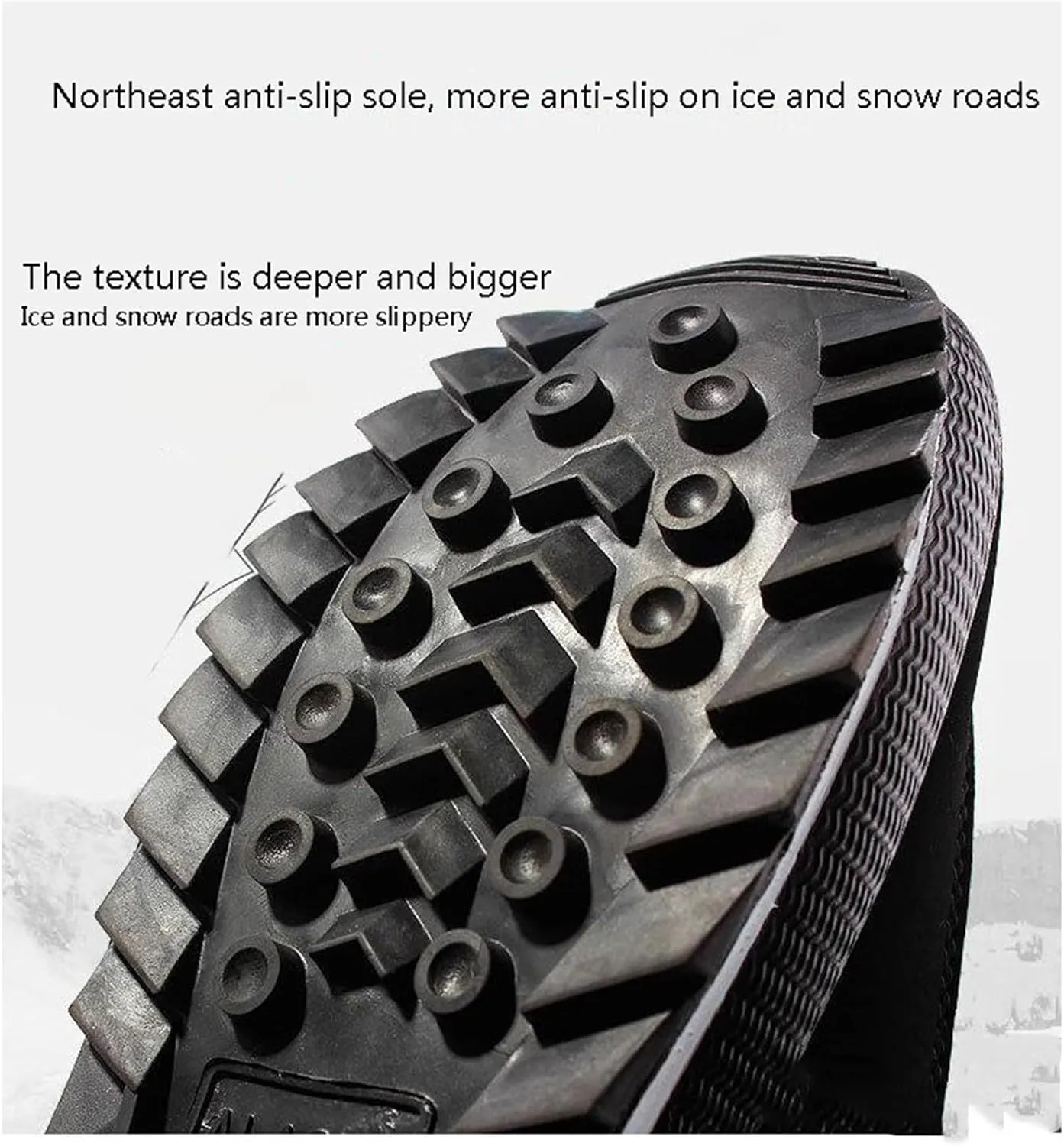 Snow Boots Mens, Men's Camouflage Fur Lined Warm Waterproof Tall Snow Boots, Cold Weather Anti Slip Comfortable Ankle Boots, for Hiking, Climbing, Camping, Running