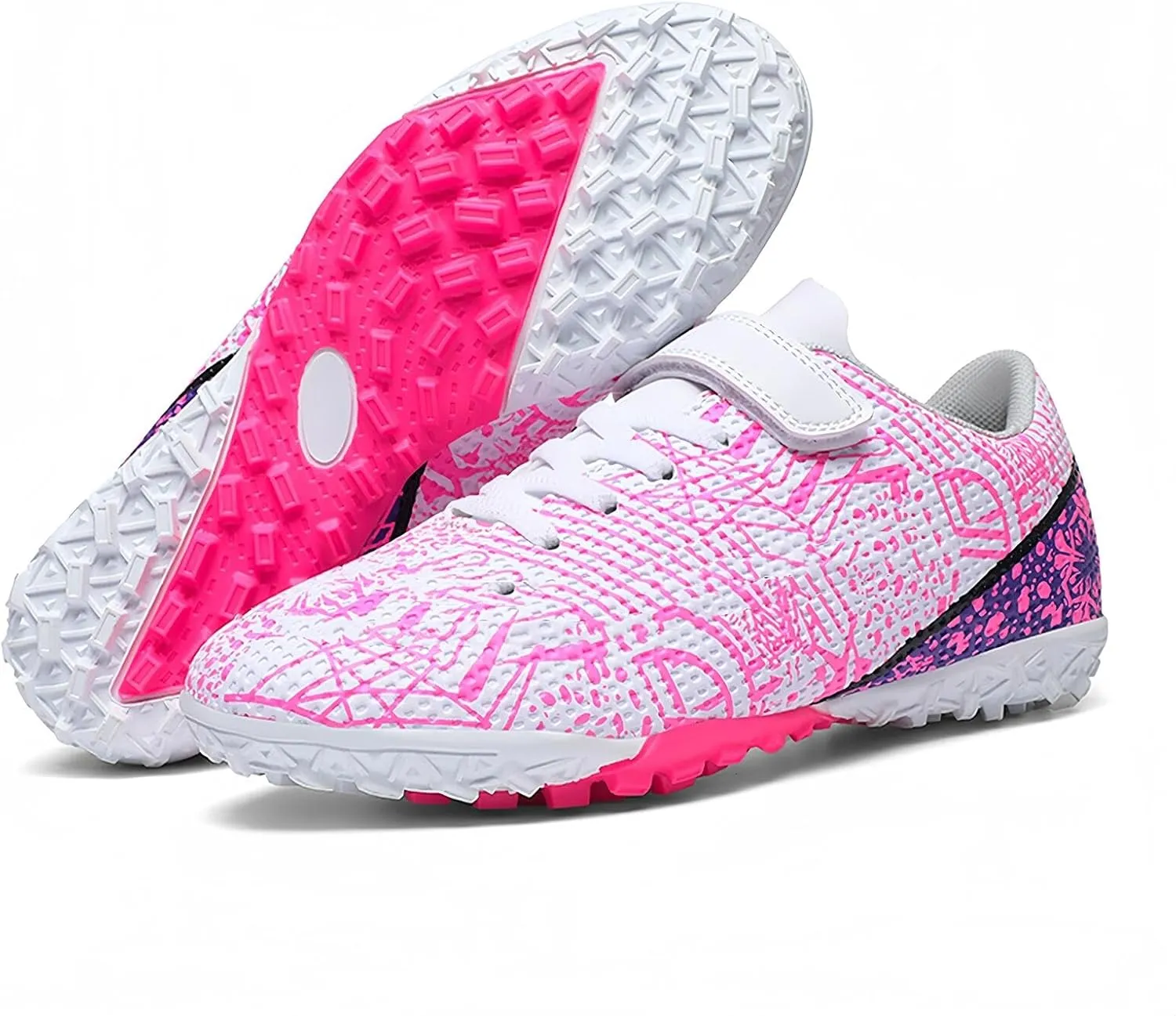 Soccer Cleats for Kids Turf Soccer Shoes Indoor Boys Girls Football Shoes Youth TF AG Artificial Ground Trainning Athletic Sneakers Outdoor