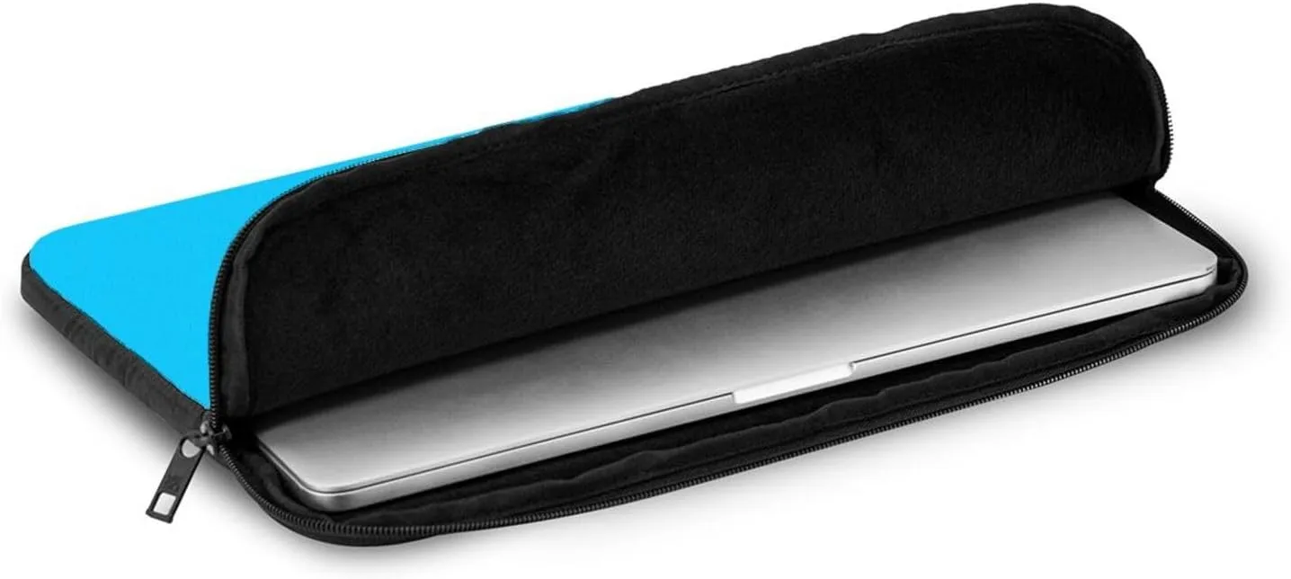 Solid Color Light Blue Laptop Bag Durable Computer Carrying Case for Most Laptops and Ipads Shock Resistant Slim Sleeve 15 Inch